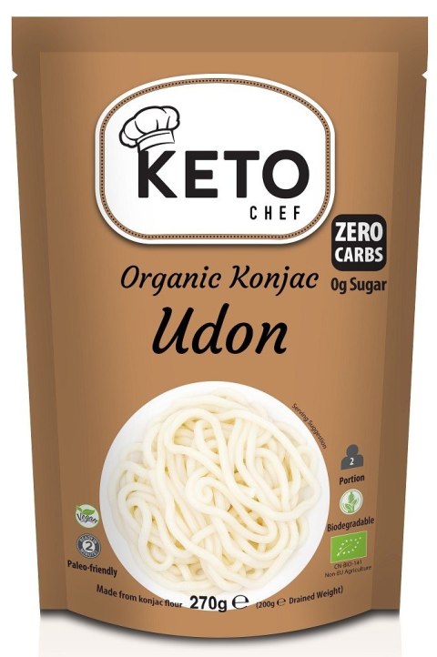 MAKARON (KONJAC) UDON BEZGLUTENOWY BIO 270 g (200 g) - KETO CHEF (BETTER THAN FOODS) MAKARON (KONJAC) UDON BEZGLUTENOWY BIO 270 g (200 g) - KETO CHEF (BETTER THAN FOODS)