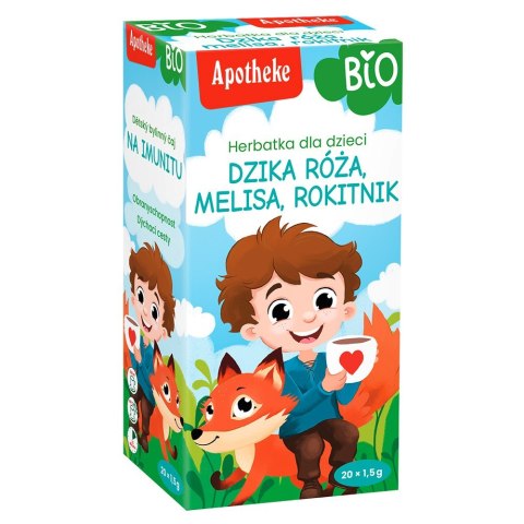 HERBATKA DLA DZIECI - DZIKA RÓŻA I ROKITNIK PO 9 MIESIĄCU BIO (20 x 1,5 g) 30 g - APOTHEKE HERBATKA DLA DZIECI - DZIKA RÓŻA I ROKITNIK PO 9 MIESIĄCU BIO (20 x 1,5 g) 30 g - APOTHEKE