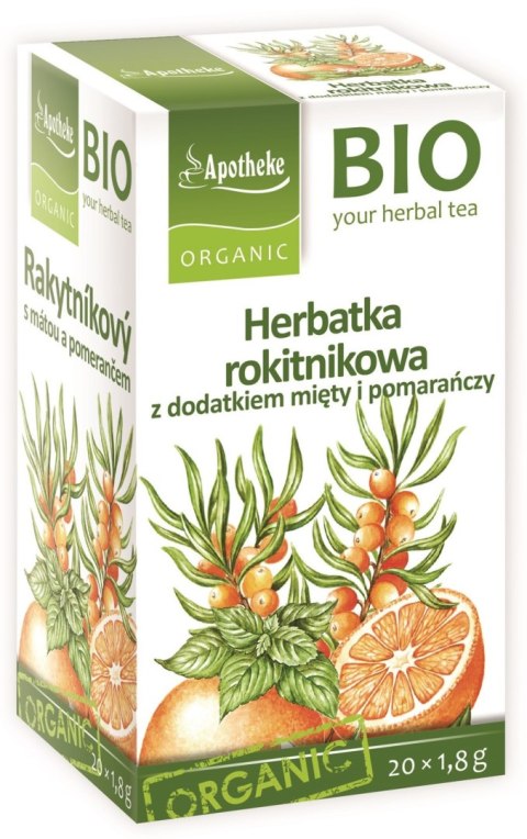 HERBATKA ROKITNIKOWA Z MIĘTĄ I POMARAŃCZĄ BIO (20 x 1,8 g) 36 g - APOTHEKE HERBATKA ROKITNIKOWA Z MIĘTĄ I POMARAŃCZĄ BIO (20 x 1,8 g) 36 g - APOTHEKE