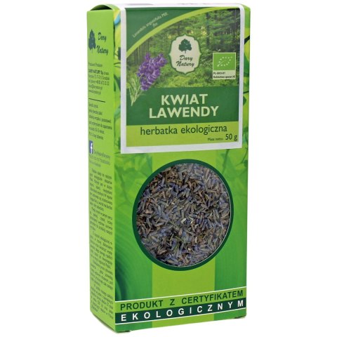 HERBATKA Z KWIATU LAWENDY BIO 50 g - DARY NATURY HERBATKA Z KWIATU LAWENDY BIO 50 g - DARY NATURY