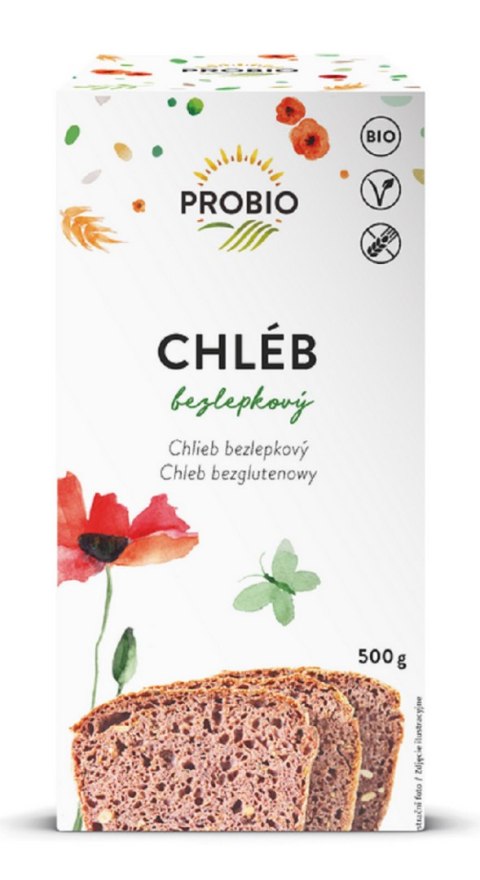 MIESZANKA DO WYPIEKU CHLEBA BEZGLUTENOWA BIO 500 g - PROBIO MIESZANKA DO WYPIEKU CHLEBA BEZGLUTENOWA BIO 500 g - PROBIO