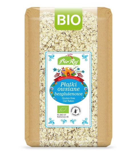 PŁATKI OWSIANE BEZGLUTENOWE BIO (POLSKA) 1 kg - BIO RAJ PŁATKI OWSIANE BEZGLUTENOWE BIO (POLSKA) 1 kg - BIO RAJ