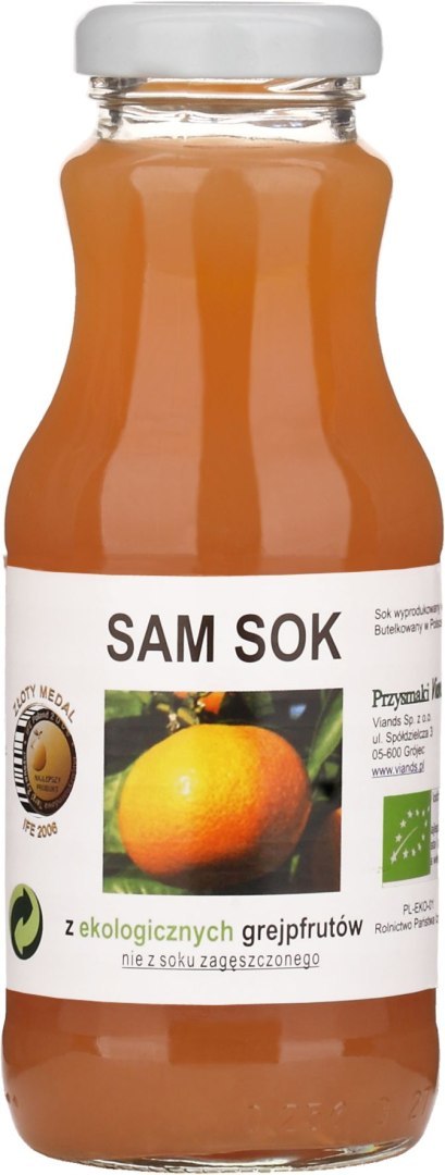 SOK Z CZERWONYCH GREJPFRUTÓW NFC BIO 250 ml - VIANDS (SAM SOK) SOK Z CZERWONYCH GREJPFRUTÓW NFC BIO 250 ml - VIANDS (SAM SOK)
