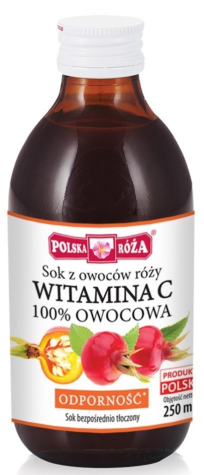 SOK Z RÓŻY NFC NA ODPORNOŚĆ 250 ml - POLSKA RÓŻA SOK Z RÓŻY NFC NA ODPORNOŚĆ 250 ml - POLSKA RÓŻA
