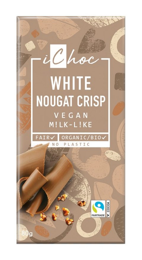 TABLICZKA NUGATOWA Z KROKANTEM Z ORZECHÓW LASKOWYCH FAIR TRADE BIO 80 g - ICHOC (VIVANI) TABLICZKA NUGATOWA Z KROKANTEM Z ORZECHÓW LASKOWYCH FAIR TRADE BIO 80 g - ICHOC (VIVANI)