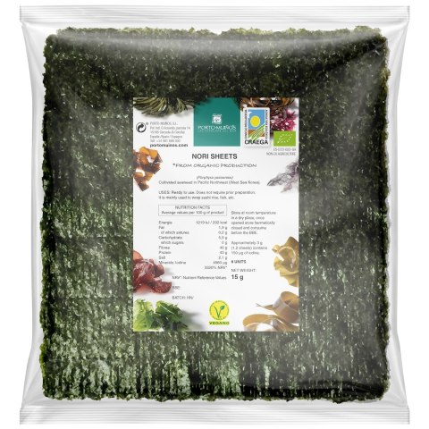 ALGI NORI PRAŻONE DO SUSHI BIO 15 g - PORTO MUINOS ALGI NORI PRAŻONE DO SUSHI BIO 15 g - PORTO MUINOS