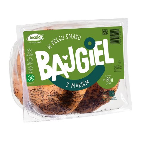 BAJGLE Z MAKIEM BEZGLUTENOWE (2 szt.) 190 g - INCOLA BAJGLE Z MAKIEM BEZGLUTENOWE (2 szt.) 190 g - INCOLA