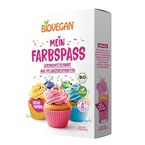 BARWNIKI SPOŻYWCZE BEZGLUTENOWE BIO (6 x 8 g) 48 g - BIOVEGAN BARWNIKI SPOŻYWCZE BEZGLUTENOWE BIO (6 x 8 g) 48 g - BIOVEGAN