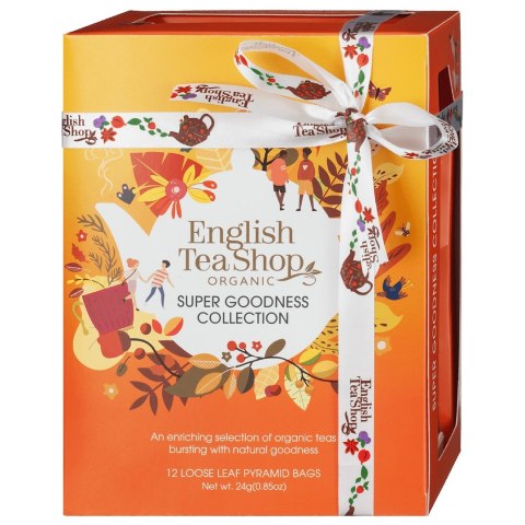 KOLEKCJA HERBATEK OWOCOWO - ZIOŁOWYCH BIO PIRAMIDKI (SUPER GOODNESS - 6 SMAKÓW) (12 x 2 g) 24 g - ENGLISH TEA SHOP KOLEKCJA HERBATEK OWOCOWO - ZIOŁOWYCH BIO PIRAMIDKI (SUPER GOODNESS - 6 SMAKÓW) (12 x 2 g) 24 g - ENGLISH TEA SHOP