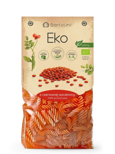 MAKARON PROTEINOWY (Z SOCZEWICY CZERWONEJ) ŚWIDERKI BIO 250 g - BARTOLINI MAKARON PROTEINOWY (Z SOCZEWICY CZERWONEJ) ŚWIDERKI BIO 250 g - BARTOLINI