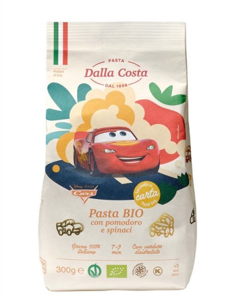 MAKARON (SEMOLINOWY TRÓJKOLOROWY) DISNEY AUTA BIO 300 g - DALLA COSTA MAKARON (SEMOLINOWY TRÓJKOLOROWY) DISNEY AUTA BIO 300 g - DALLA COSTA