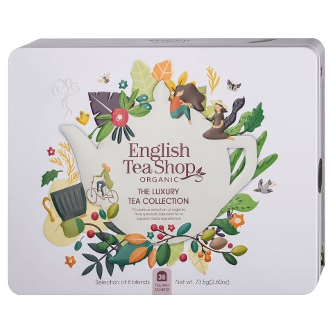 ZESTAW HERBAT I HERBATEK LUKSUSOWYCH BIO W PUSZCE (THE LUXURY - 6 SMAKÓW) (36 x 2,04 g) 73,5 g - ENGLISH TEA SHOP ORGANIC ZESTAW HERBAT I HERBATEK LUKSUSOWYCH BIO W PUSZCE (THE LUXURY - 6 SMAKÓW) (36 x 2,04 g) 73,5 g - ENGLISH TEA SHOP ORGANIC