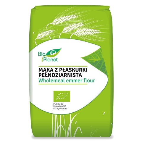 MĄKA Z PŁASKURKI PEŁNOZIARNISTA BIO 500 g - BIO PLANET MĄKA Z PŁASKURKI PEŁNOZIARNISTA BIO 500 g - BIO PLANET