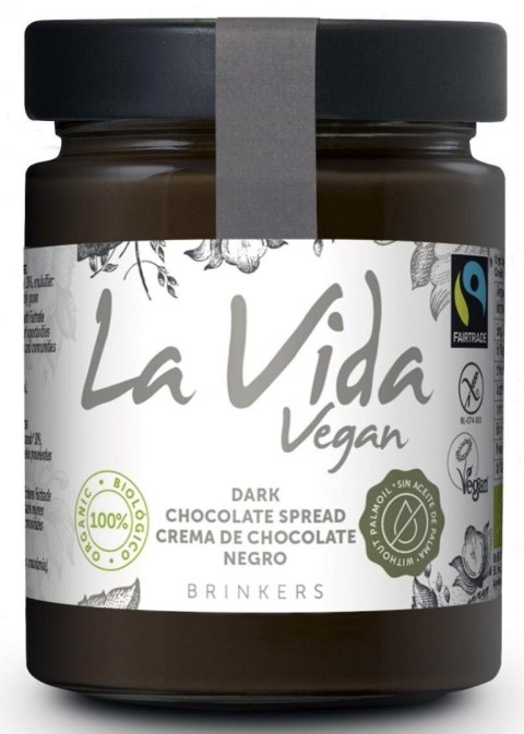 KREM Z CIEMNEJ CZEKOLADY BEZGLUTENOWY FAIR TRADE BIO 270 g - LA VIDA