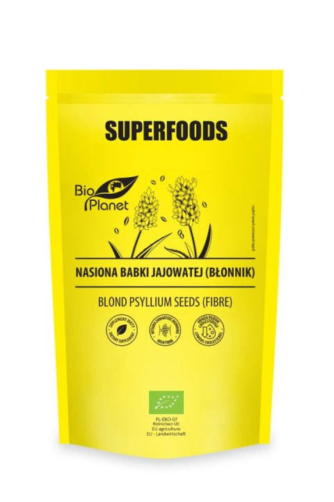 NASIONA BABKI JAJOWATEJ (BŁONNIK) BIO 250 g - BIO PLANET SUPERFOODS NASIONA BABKI JAJOWATEJ (BŁONNIK) BIO 250 g - BIO PLANET SUPERFOODS