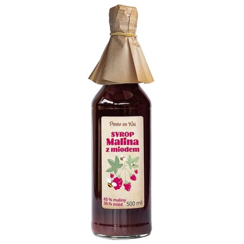 SYROP MALINA Z MIODEM 500 ml - PROSTO ZE WSI SYROP MALINA Z MIODEM 500 ml - PROSTO ZE WSI