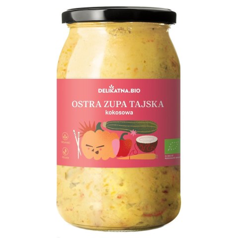 ZUPA TAJSKA OSTRA KOKOSOWA BIO 900 ml - DELIKATNA ZUPA TAJSKA OSTRA KOKOSOWA BIO 900 ml - DELIKATNA