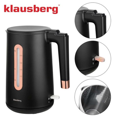 CZAJNIK ELEKTRYCZNY 1,7L KLAUSBERG KB-7889 ROSE GOLD