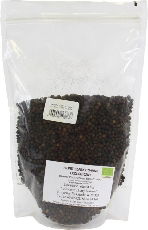 PIEPRZ CZARNY ZIARNISTY BIO 500 g - HORECA (DARY NATURY) PIEPRZ CZARNY ZIARNISTY BIO 500 g - HORECA (DARY NATURY)