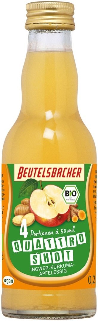 SHOT NA ODPORNOŚĆ JABŁKO - IMBIR - KURKUMA - ACEROLA BIO 200 ml - BEUTELSBACHER SHOT NA ODPORNOŚĆ JABŁKO - IMBIR - KURKUMA - ACEROLA BIO 200 ml - BEUTELSBACHER