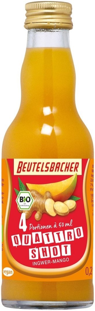 SHOT NA ODPORNOŚĆ JABŁKO - MANGO - IMBIR - KURKUMA - ACEROLA BIO 200 ml - BEUTELSBACHER SHOT NA ODPORNOŚĆ JABŁKO - MANGO - IMBIR - KURKUMA - ACEROLA BIO 200 ml - BEUTELSBACHER