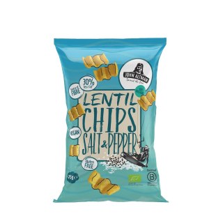CHIPSY Z SOCZEWICY Z SOLĄ I PIEPRZEM BEZGLUTENOWE BIO 75 g - JOHN ALTMAN