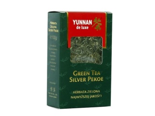 HERBATA ZIELONA LIŚCIASTA SILVER PEKOE 100G YUNNAN TEA DE LUX