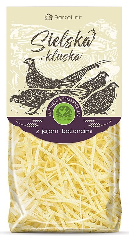 MAKARON (Z JAJAMI BAŻANCIMI) KRAJANKA BIO 250 g - BARTOLINI (SIELSKA KLUSKA)