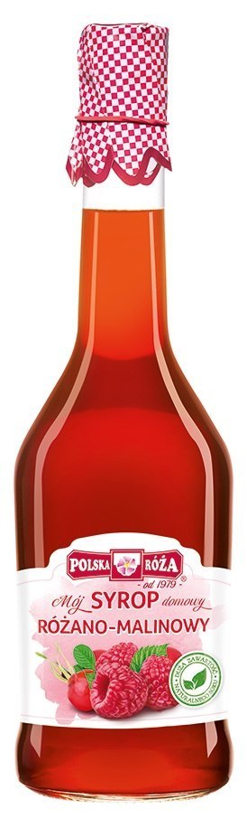 #SYROP RÓŻANO - MALINOWY 500 ml - POLSKA RÓŻA