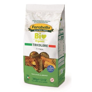 MAKARON (KUKURYDZIANO - RYŻOWY TRÓJKOLOROWY) ŚWIDERKI BEZGLUTENOWY BIO 340 g - FARABELLA