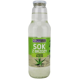 SOK Z BRZOZY Z KAWAŁKAMI ALOESU 750 ml - NATURAVENA