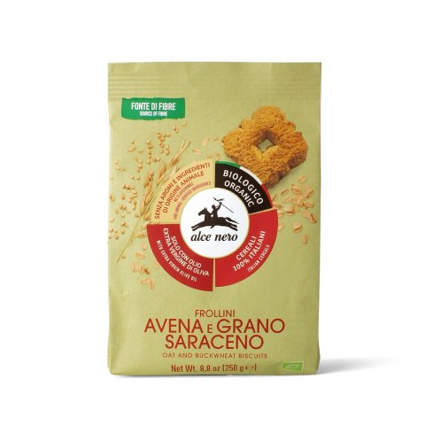 CIASTKA OWSIANO - GRYCZANE BIO 250 g - ALCE NERO