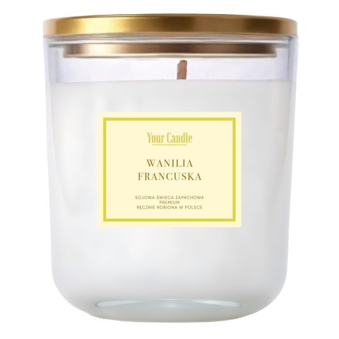 ŚWIECA SOJOWA ZAPACHOWA WANILIA FRANCUSKA 180 ml - YOUR CANDLE (PRODUKT SEZONOWY)