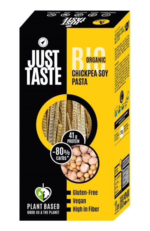 MAKARON PROTEINOWY (Z SOI I CIECIERZYCY) SPAGHETTI BEZGLUTENOWY BIO 250 g - JUST TASTE