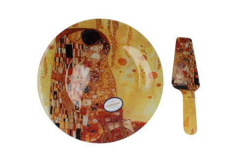 Talerz deserowy z łopatką - G. Klimt, Pocałunek śr.30cm