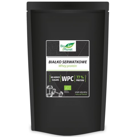 BIAŁKO SERWATKOWE NATURALNE (WPC 77) BIO 500 g - BIO PLANET
