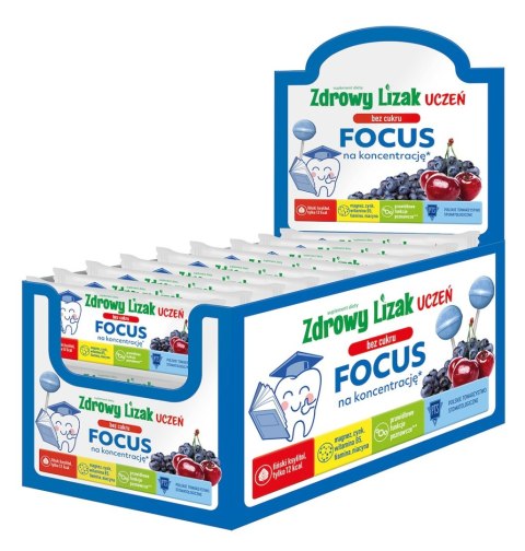 LIZAK O SMAKU WIŚNIA - JAGODA NA KONCENTRACJĘ BEZ CUKRU BEZGLUTENOWY 6 g - MNIAM MNIAM STARPHARMA (UCZEŃ FOCUS)