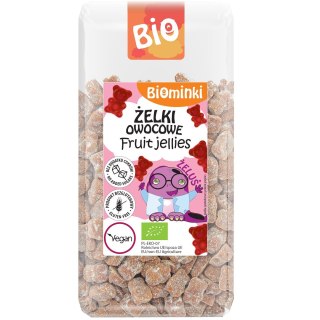 ŻELKI OWOCOWE BEZ DODATKU CUKRÓW BEZGLUTENOWE BIO 75 g - BIOMINKI