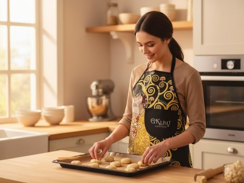 Fartuszek kuchenny - G. Klimt, Pocałunek, Drzewo życia (CARMANI)