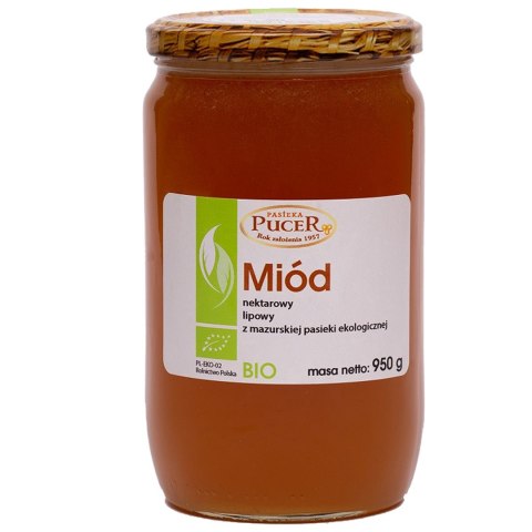 MIÓD LIPOWY BIO 950 g - PASIEKA PUCER