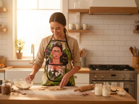 Fartuszek kuchenny - F. Kahlo, autoportret (CARMANI)