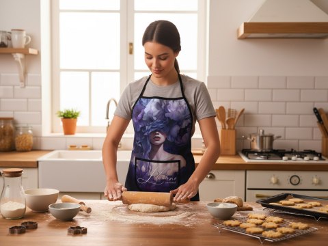 Fartuszek kuchenny - L. Lozano, Kwiaty na głowie (CARMANI)