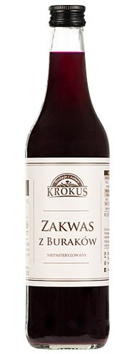 ZAKWAS Z BURAKÓW NIEPASTERYZOWANY BEZGLUTENOWY 500 ml - KROKUS