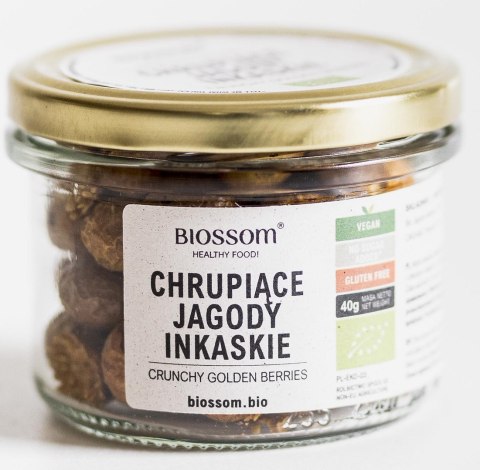 JAGODY INKASKIE LIOFILIZOWANE CHRUPIĄCE BEZGLUTENOWE BIO 40 g - BIOSSOM