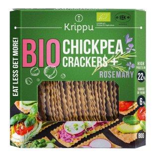 KRAKERSY PROTEINOWE Z CIECIERZYCY Z ROZMARYNEM BIO 80 g - KRIPPU