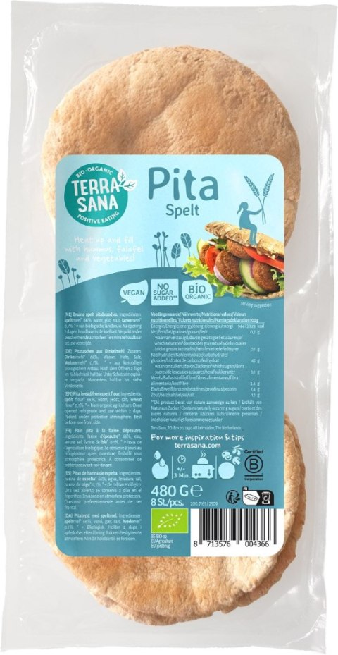 CHLEB PITA ORKISZOWY BIO 480 g - TERRASANA