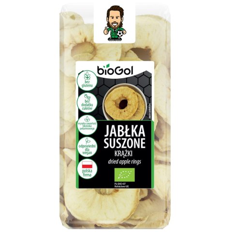 JABŁKA SUSZONE KRĄŻKI BEZGLUTENOWE BIO 50 g - BIO GOL
