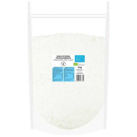 MĄKA RYŻOWA PEŁNOZIARNISTA BEZGLUTENOWA BIO 4 kg - HORECA (BIO PLANET)