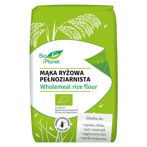 MĄKA RYŻOWA PEŁNOZIARNISTA BEZGLUTENOWA BIO 500 g - BIO PLANET