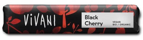 BATON GORZKA CZEKOLADA Z CRUNCHY WIŚNIOWYM BIO 35 g - VIVANI